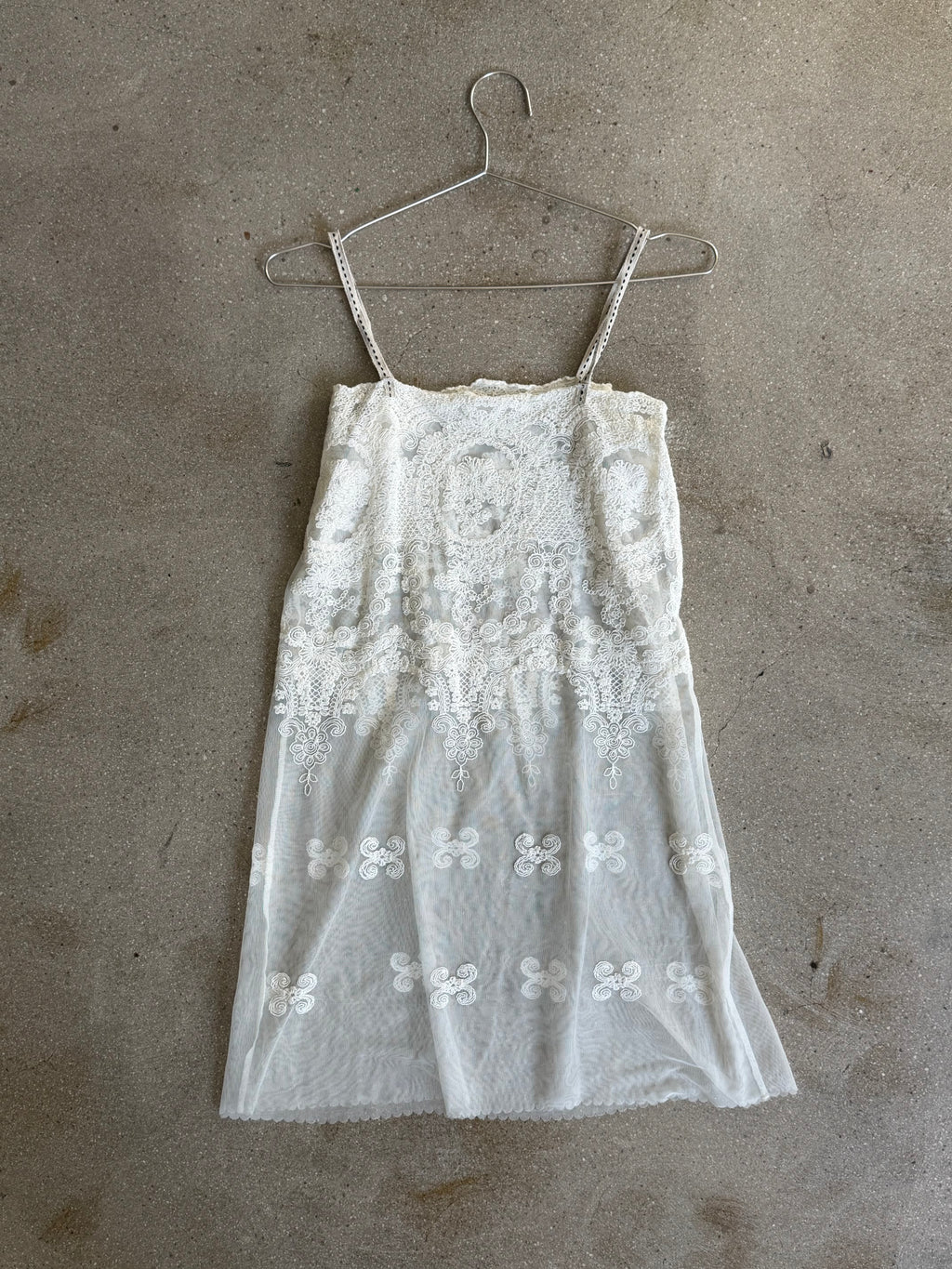 80s Cop Copine Sheer Lace Dress